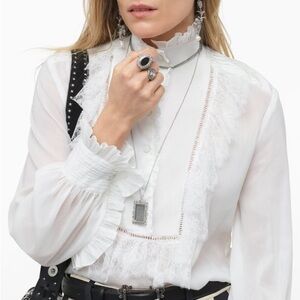 Zara Limited Edition White Shirt Size L NWT